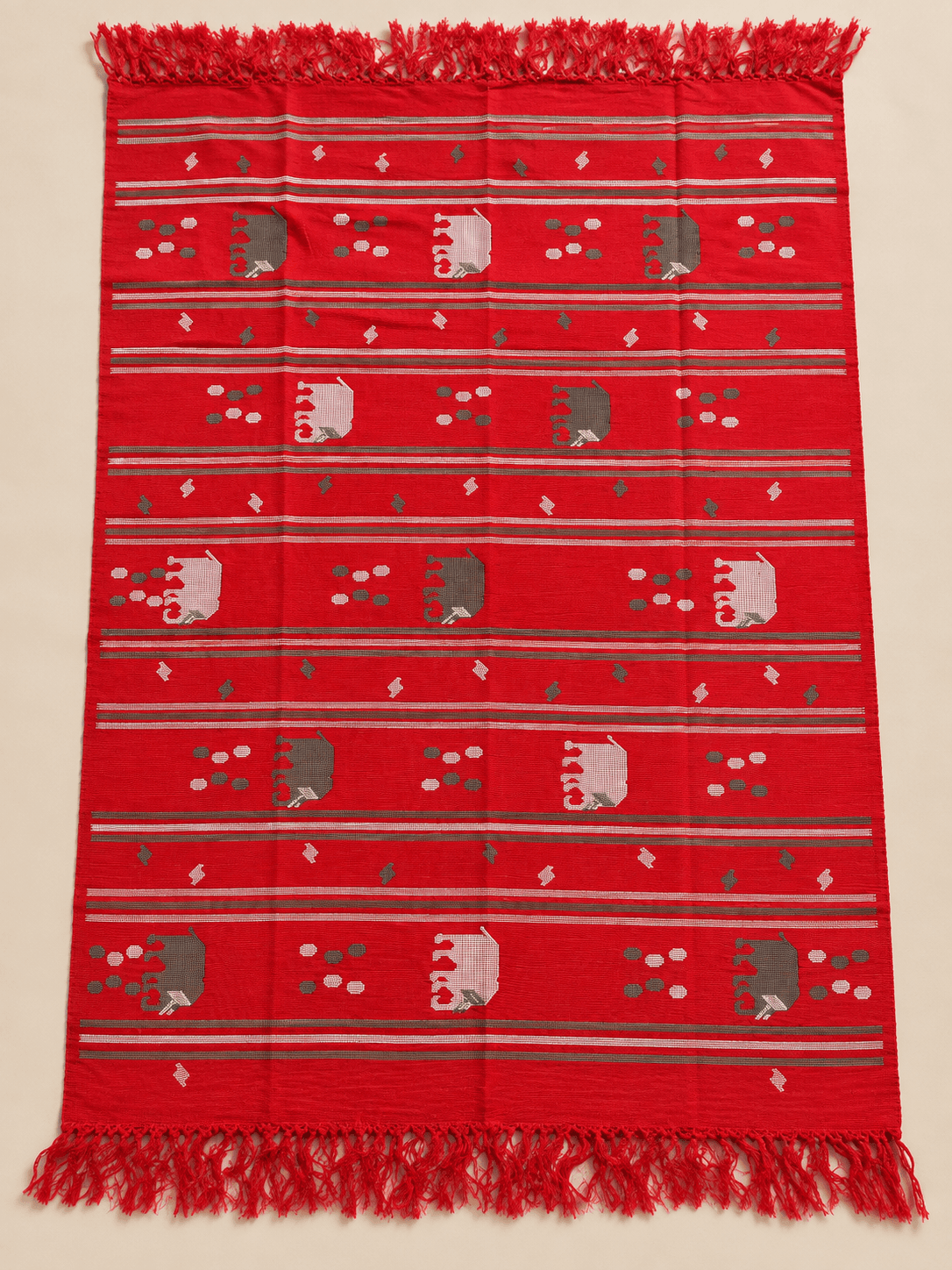 Cardinal, Elephant Parade, laid flat to show the full length