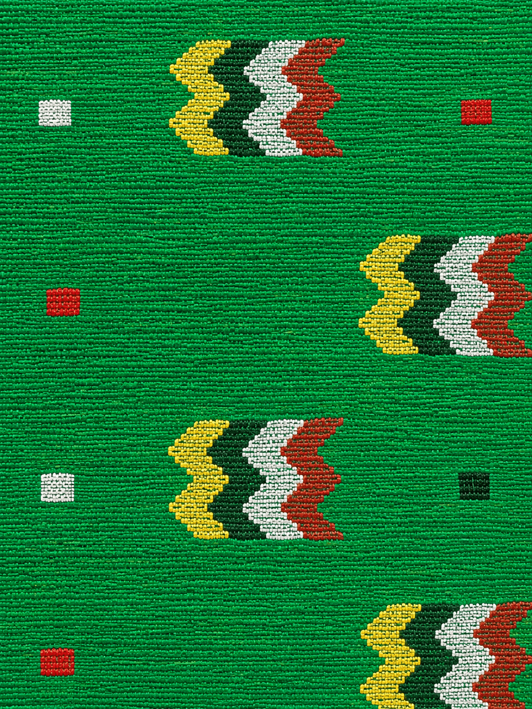 Close-up of the weave on the Leaf, River & Dot