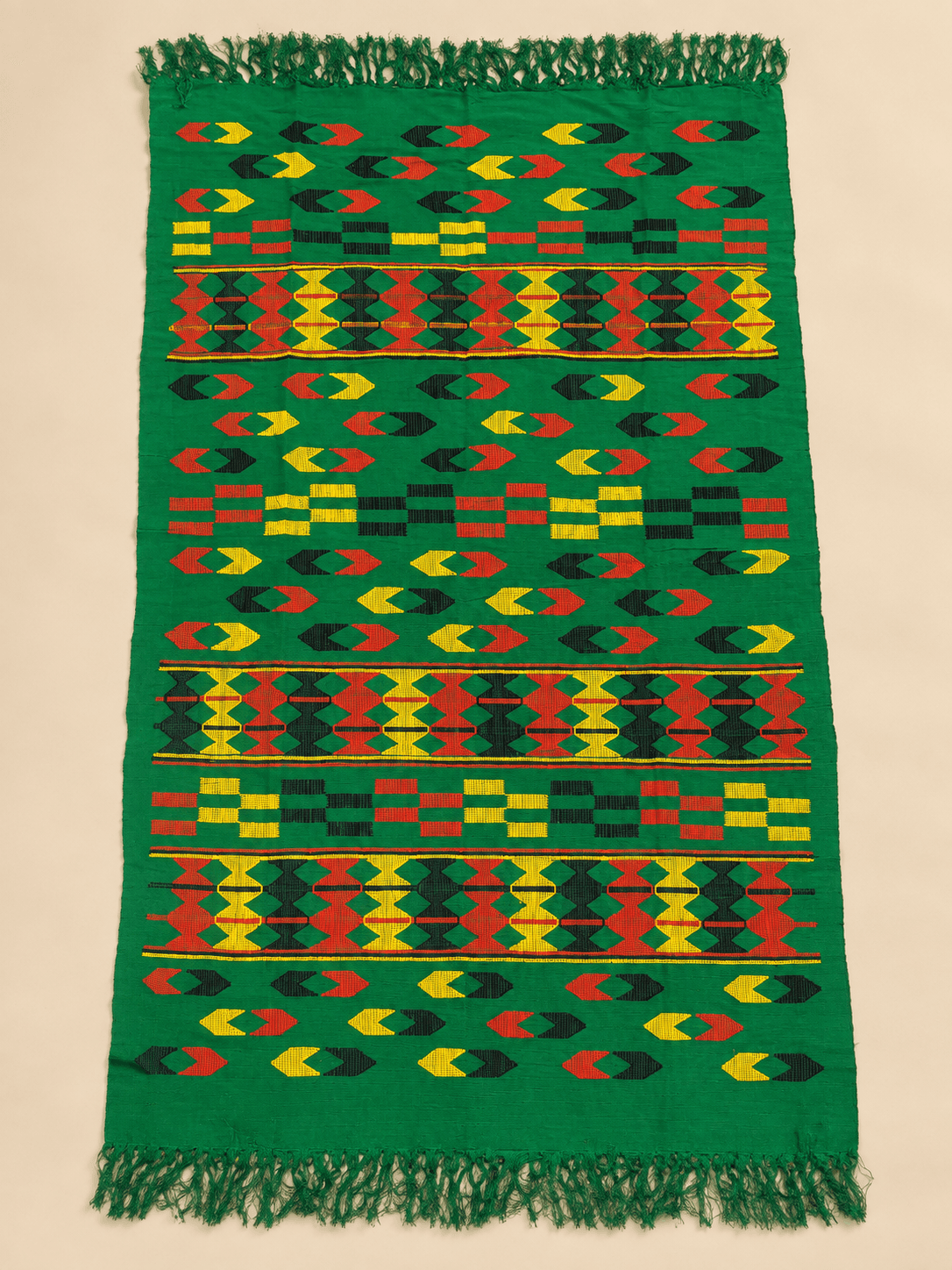 Emerald, Arrow & Hourglass, laid flat to show the full length