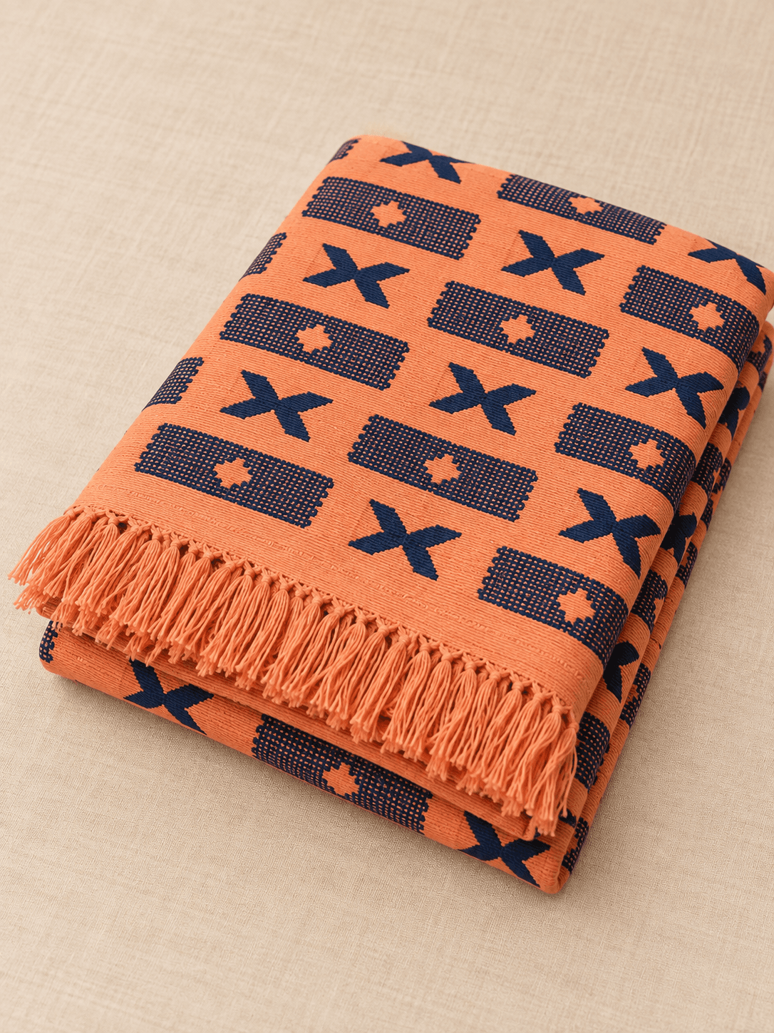 Coral, Block & Cross folded