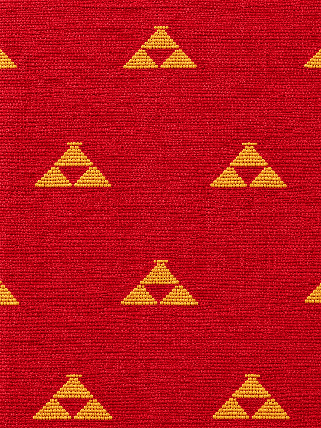 Close-up of the weave on the Garnet, Gold Triangle
