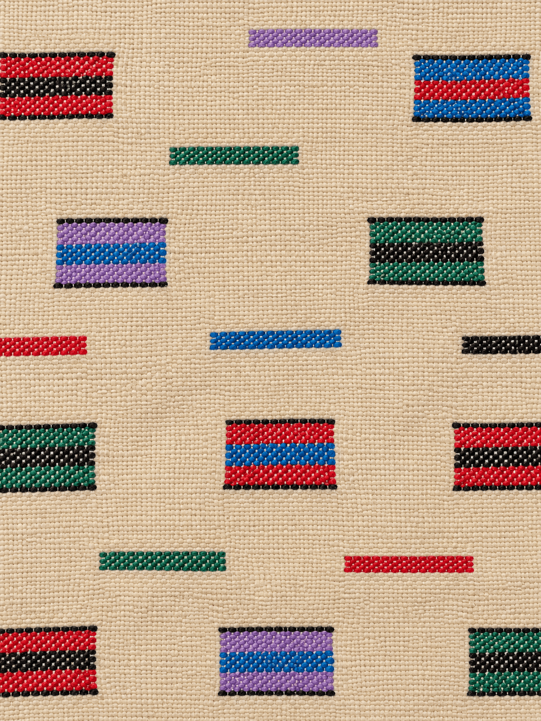 Close-up of the weave on the Linen, Dash & Block